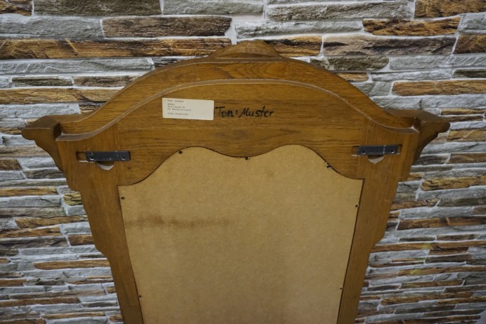 LUSTRO W DĘBOWEJ RAMIE SZER. 80 CM