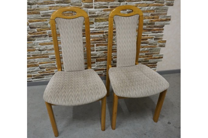 KRZESŁA DĘBOWE 2 SZTUKI 47/51 CM