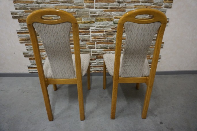 KRZESŁA DĘBOWE 2 SZTUKI 47/51 CM
