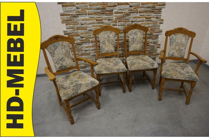 KRZESŁA DĘBOWE 4 SZTUKI 60/50 CM