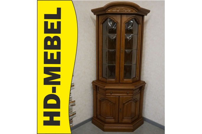 WITRYNA NAROŻNA ORZECH PODŚWIETLANA 65/65 CM
