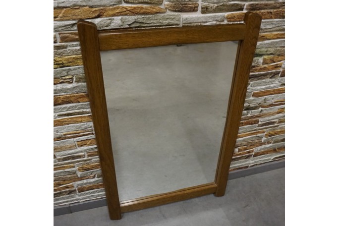 LUSTRO W DĘBOWEJ RAMIE PROSTOKĄTNE SZER. 60 CM