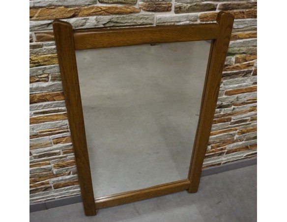 LUSTRO W DĘBOWEJ RAMIE PROSTOKĄTNE SZER. 60 CM