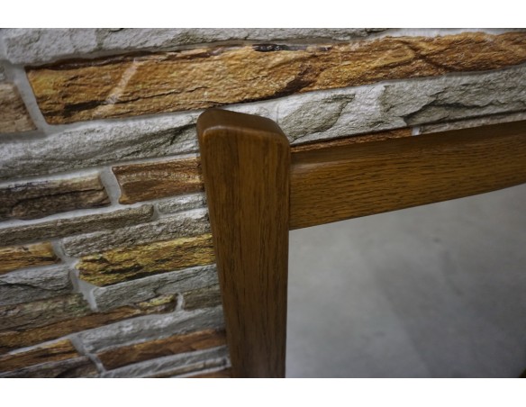 LUSTRO W DĘBOWEJ RAMIE PROSTOKĄTNE SZER. 60 CM