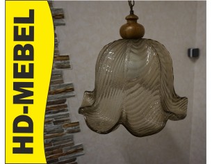 LAMPA WISZĄCA ŻYRANDOL 1 SZKLANY KLOSZ E27 DŁUGOŚĆ 120 CM