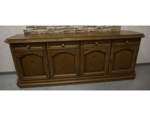 KOMODA DĘBOWA 4 DRZWIOWA SZER. 218 CM 2