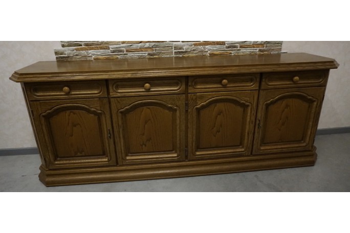 KOMODA DĘBOWA 4 DRZWIOWA SZER. 218 CM