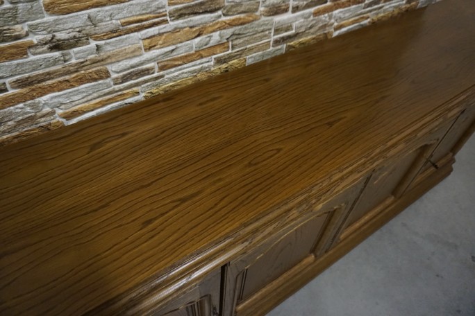 KOMODA DĘBOWA 4 DRZWIOWA SZER. 218 CM