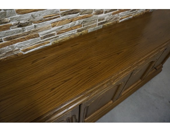 KOMODA DĘBOWA 4 DRZWIOWA SZER. 218 CM