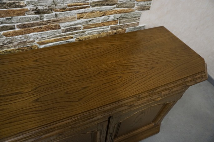 KOMODA DĘBOWA 4 DRZWIOWA SZER. 218 CM