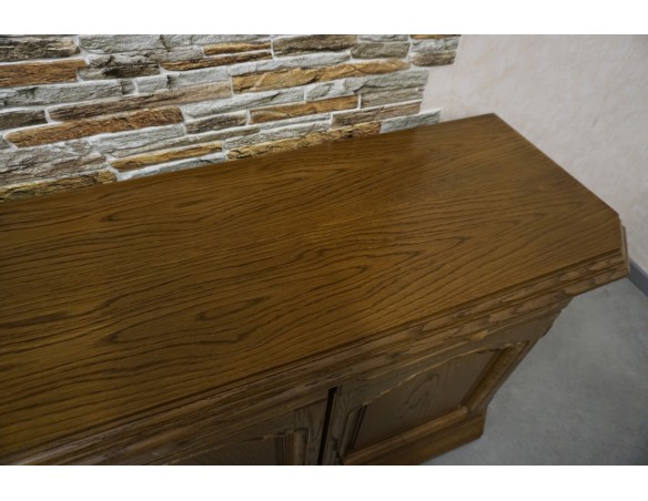 KOMODA DĘBOWA 4 DRZWIOWA SZER. 218 CM