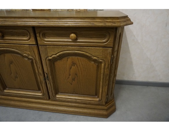 KOMODA DĘBOWA 4 DRZWIOWA SZER. 218 CM