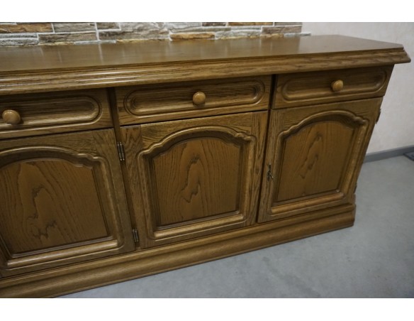 KOMODA DĘBOWA 4 DRZWIOWA SZER. 218 CM