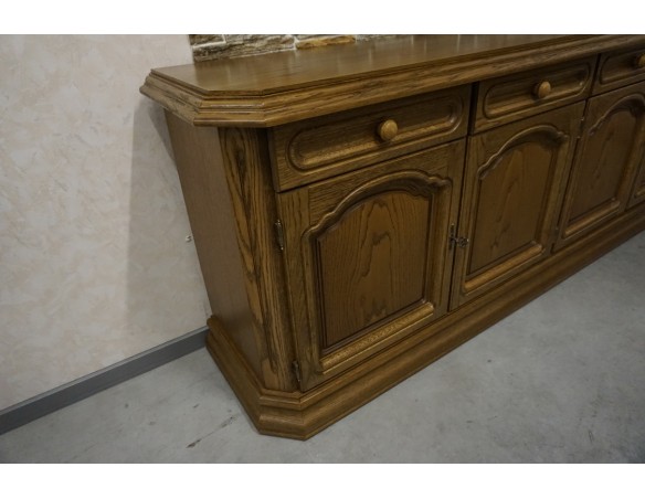 KOMODA DĘBOWA 4 DRZWIOWA SZER. 218 CM