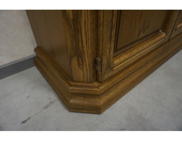 KOMODA DĘBOWA 4 DRZWIOWA SZER. 218 CM