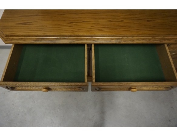 KOMODA DĘBOWA 4 DRZWIOWA SZER. 218 CM