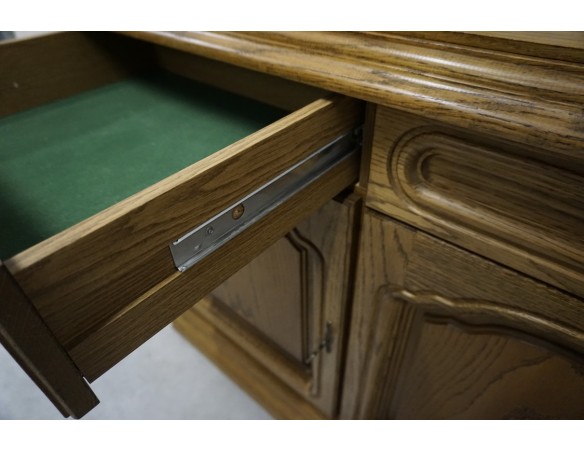 KOMODA DĘBOWA 4 DRZWIOWA SZER. 218 CM