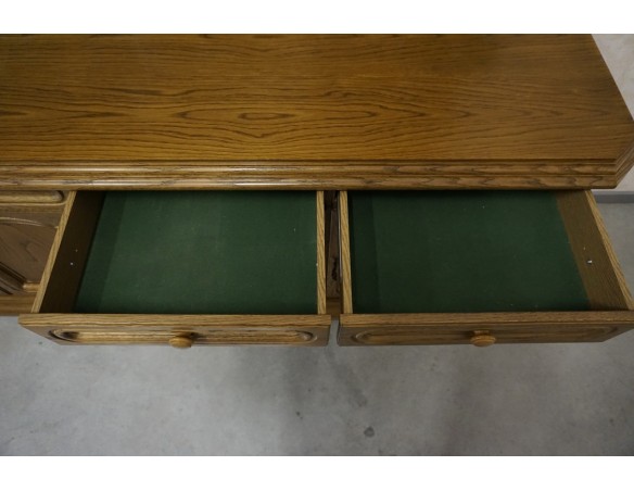 KOMODA DĘBOWA 4 DRZWIOWA SZER. 218 CM