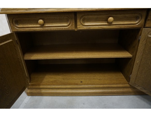 KOMODA DĘBOWA 4 DRZWIOWA SZER. 218 CM