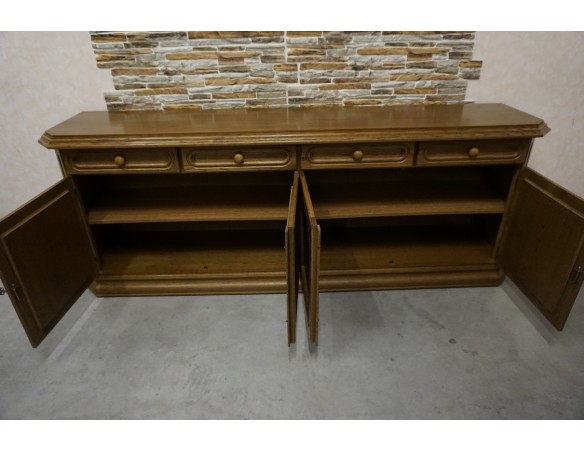 KOMODA DĘBOWA 4 DRZWIOWA SZER. 218 CM