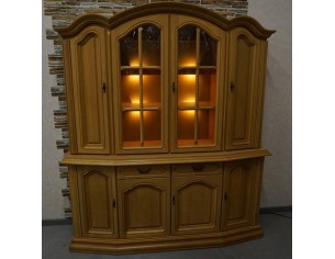 WITRYNA Z KOMODĄ PODŚWIETLANA JASNA 8 DRZWIOWA SZER. 177 CM 2