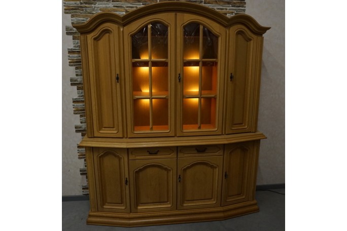 WITRYNA Z KOMODĄ PODŚWIETLANA JASNA 8 DRZWIOWA...