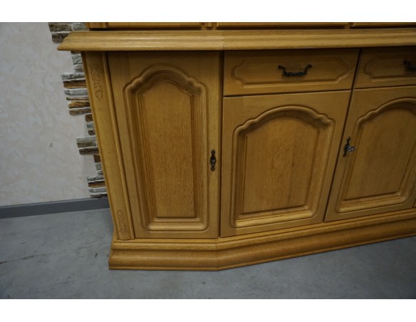 WITRYNA Z KOMODĄ PODŚWIETLANA JASNA 8 DRZWIOWA SZER. 177 CM