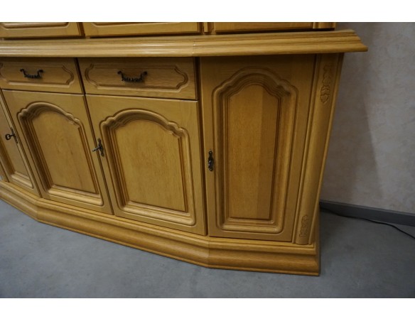 WITRYNA Z KOMODĄ PODŚWIETLANA JASNA 8 DRZWIOWA SZER. 177 CM