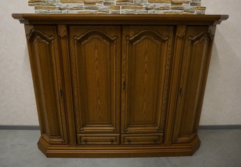 WYSOKA KOMODA DĄB DĘBOWA 4 DRZWIOWA SZER. 190 CM