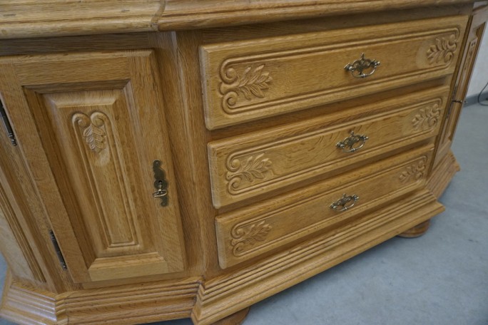 WITRYNA PRZEPIĘKNA KREDENS Z LITEGO DĘBU...