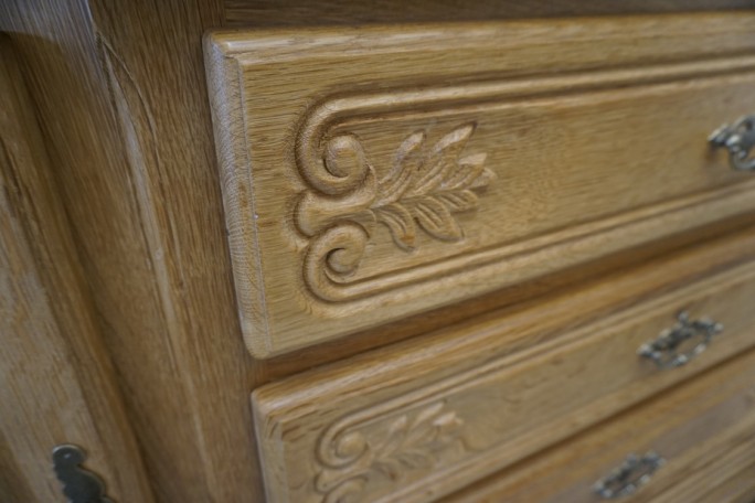 WITRYNA PRZEPIĘKNA KREDENS Z LITEGO DĘBU...