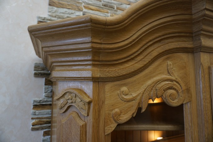 WITRYNA PRZEPIĘKNA KREDENS Z LITEGO DĘBU...