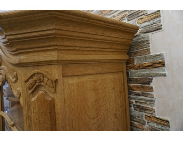 WITRYNA PRZEPIĘKNA KREDENS Z LITEGO DĘBU PODŚWIETLANA SZER. 170 CM