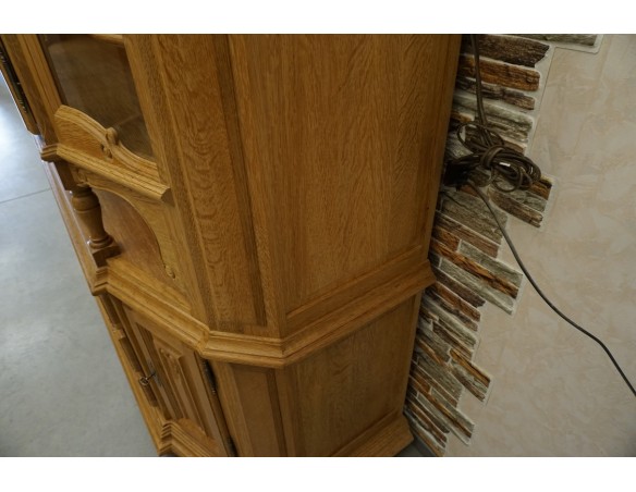 WITRYNA PRZEPIĘKNA KREDENS Z LITEGO DĘBU PODŚWIETLANA SZER. 170 CM