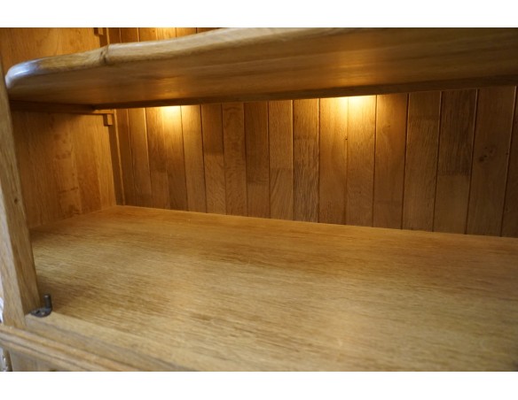 WITRYNA PRZEPIĘKNA KREDENS Z LITEGO DĘBU PODŚWIETLANA SZER. 170 CM