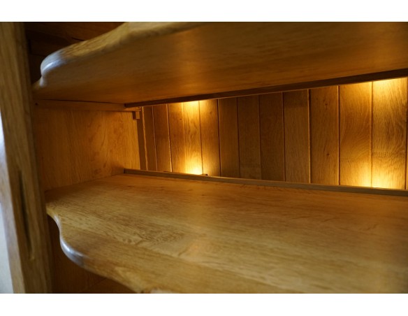 WITRYNA PRZEPIĘKNA KREDENS Z LITEGO DĘBU PODŚWIETLANA SZER. 170 CM