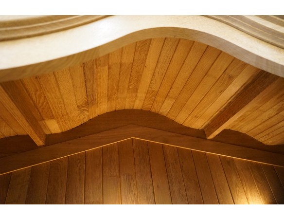 WITRYNA PRZEPIĘKNA KREDENS Z LITEGO DĘBU PODŚWIETLANA SZER. 170 CM