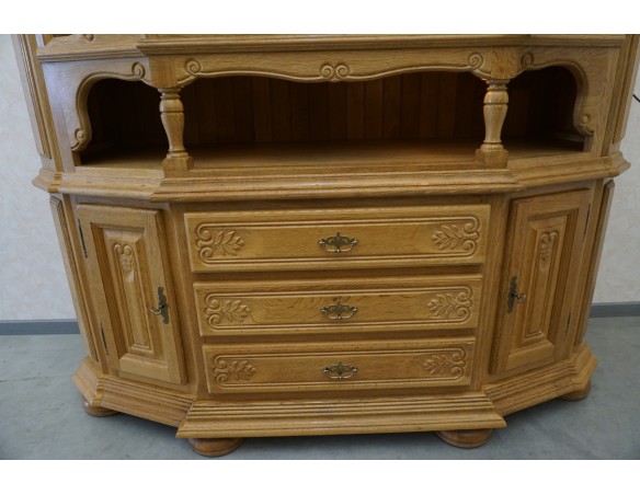 WITRYNA PRZEPIĘKNA KREDENS Z LITEGO DĘBU PODŚWIETLANA SZER. 170 CM