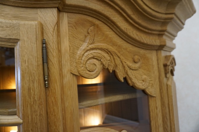 WITRYNA PRZEPIĘKNA KREDENS Z LITEGO DĘBU...