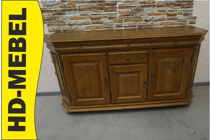 KOMODA DĘBOWA 3 DRZWIOWA SZER. 170 CM