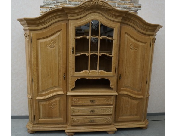 WITRYNA KREDENS JASNY LITY DĄB PODŚWIETALANA SZER. 232 CM