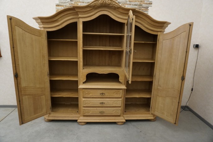 WITRYNA KREDENS JASNY LITY DĄB PODŚWIETALANA...