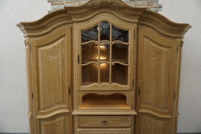 WITRYNA KREDENS JASNY LITY DĄB PODŚWIETALANA...