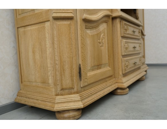 WITRYNA KREDENS JASNY LITY DĄB PODŚWIETALANA SZER. 232 CM