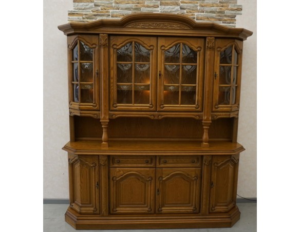 WITRYNA Z KOMODĄ - KREDENS PODŚWIETLANA SZER. 185 CM