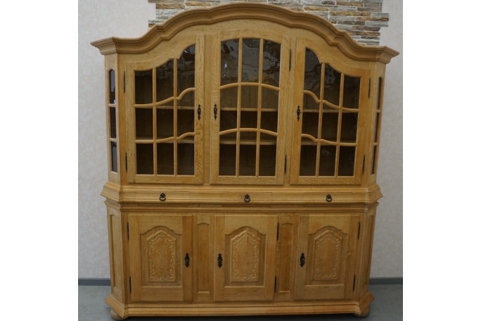 WITRYNA Z KOMODĄ LITY DĄB DĘBOWA SZER. 205 CM