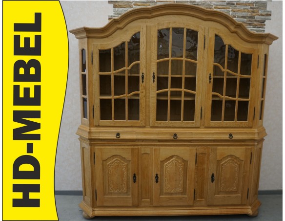 WITRYNA Z KOMODĄ LITY DĄB DĘBOWA SZER. 205 CM