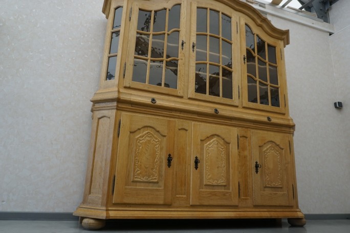 WITRYNA Z KOMODĄ LITY DĄB DĘBOWA SZER. 205 CM