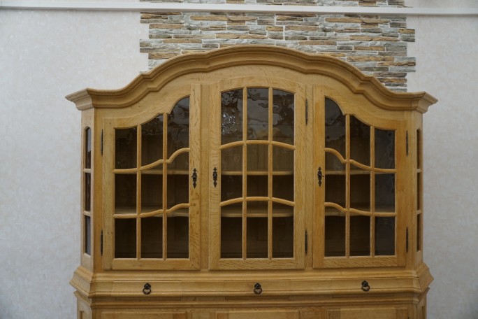 WITRYNA Z KOMODĄ LITY DĄB DĘBOWA SZER. 205 CM