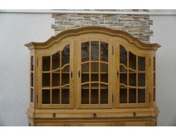 WITRYNA Z KOMODĄ LITY DĄB DĘBOWA SZER. 205 CM